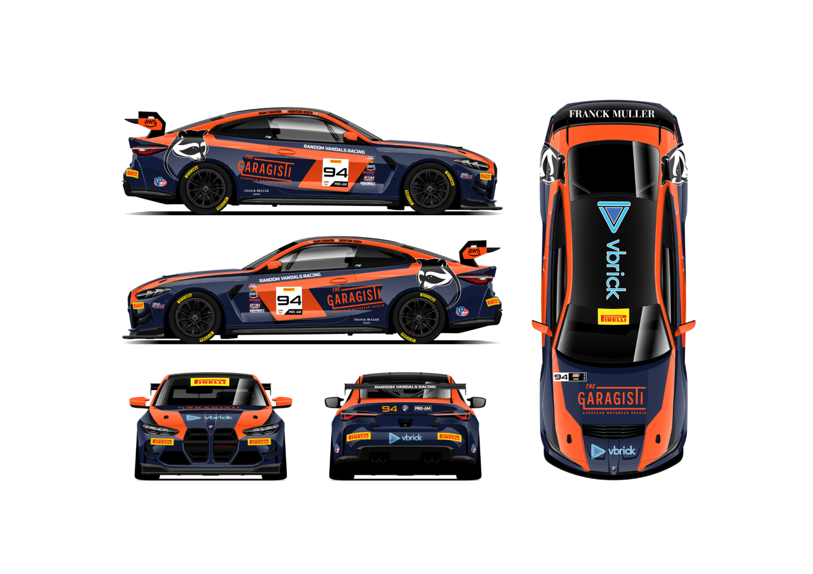 Random Vandals Racing Confirms #94 Garagisti / Vbrick BMW M4 GT4 Evo Pro-Am Entry for 2026 GT4 America