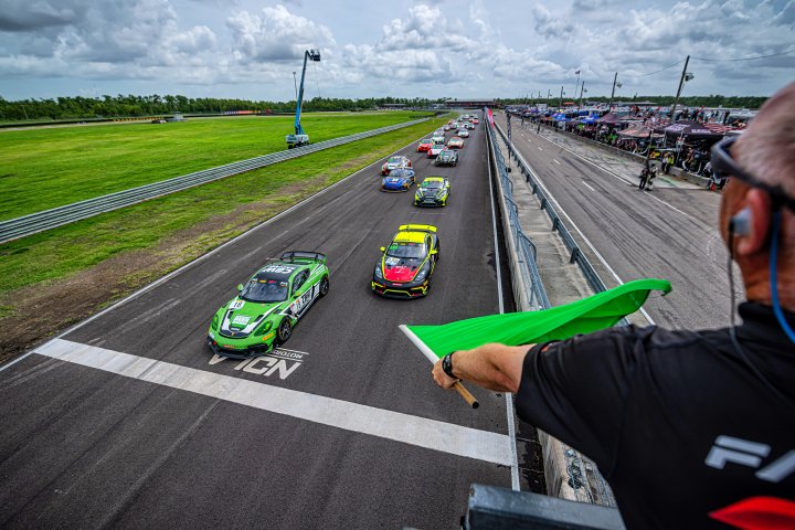 RS1 Maintains Winning Streak with Sweep of Pirelli GT4 America Podium at NOLA 