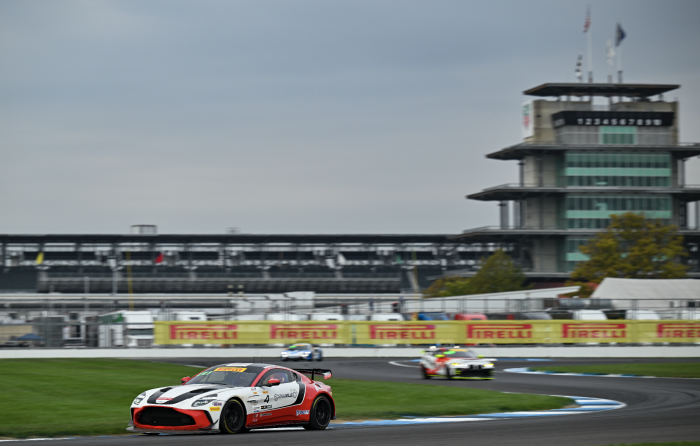 Ortmann and Arthur Lead Aston Martin Silver Class Sweep in Practice 1 at the Brickyard