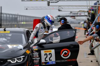 Austin , TX - March 01: Marko Radisic  or Karl Wittmer pilots the #22 BMW M4 GT4, competing in the GT4 East class during the Blancpain GT World Challenge Presented by Euroworld Motorsports on March 01, 2019 at the Circuit of The Americas in Austin  TX. (P | &copy; 2018 SRO / Gavin Baker
Gavin Baker
www.GavinBakerPhotography.com