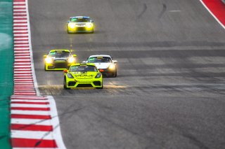 Austin , TX - March 03: Alan Brynjolfsson  or Trent Hindman pilots the #77 Porsche 718 Cayman CS, competing in the GT4 East class during the Blancpain GT World Challenge Presented by Euroworld Motorsports on March 03, 2019 at the Circuit of The Americas i | &copy; 2018 SRO / Gavin Baker
Gavin Baker
www.GavinBakerPhotography.com