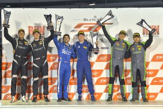 #36 McLaren 570S GT4 of Jarett Andretti and Colin Mullan with Andretti Autosport

Matt Travis and Jason Hart

Patrick Byrne  and Guy Cosmo

2019 Blancpain GT World Challenge America - Las Vegas, Las Vegas NV | Gavin Baker/SRO
