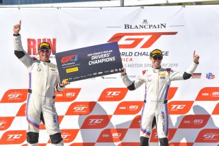 #19 BMW M4 GT4 of Sean Quinlan and Gregory Liefooghe with Stephen Cameron Racing

2019 Blancpain GT World Challenge America - Las Vegas, Las Vegas NV | Gavin Baker/SRO
