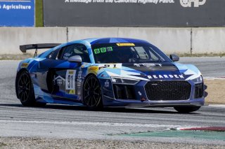 #91 Audi R8 LMS GT4, Jeff Burton, Vesko Kosarov, Pirelli GT4 America, Race 2, WeatherTech Raceway Laguna Seca, March 2019.  (SRO/Brian Cleary)
 | SRO Motorsports Group