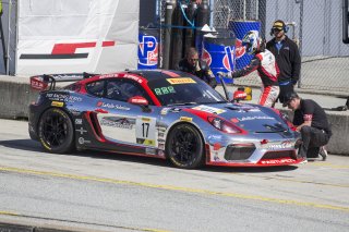#17 Porsche 718 Cayman CS M, race 2, Pirelli GT4 America, WeatherTech Raceway Laguna Seca, March 2019.  (SRO/Brian Cleary)
 | SRO Motorsports Group