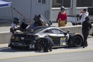 #54 Sin R1 GT4, Bob Michelin, Mark Pavan, race 2, Pirelli GT4 America, pit stop, WeatherTech Raceway Laguna Seca, March 2019.  (SRO/Brian Cleary)
 | SRO Motorsports Group