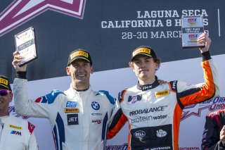 Podium Race 2, Pirelli GT4 America, WaetherTech Raceway Laguna Seca, March 2019.  (SRO/Brian Cleary)
 | SRO Motorsports Group