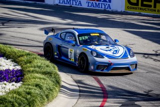 #21 Porsche 718 Cayman GT4 CS MR of Michael DInan, Streets of Long Beach, Long Beach, CA.
 | Brian Cleary/SRO      