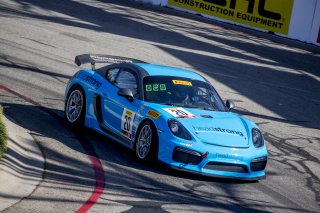 #20 Porsche Cayman GT4 CS MR of Matt Brabham, Streets of Long Beach, Long Beach, CA.
 | Brian Cleary/SRO      