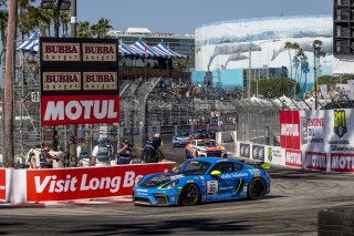 #66 Porsche 718 Cayman CS MR of Spencer Pumpelly, Streets of Long Beach, Long Beach, CA.
 | Brian Cleary/SRO      