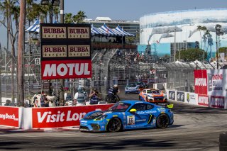 #66 Porsche 718 Cayman CS MR of Spencer Pumpelly, Streets of Long Beach, Long Beach, CA.
 | Brian Cleary/SRO      