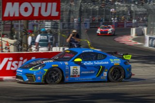 #66 Porsche 718 Cayman CS MR of Spencer Pumpelly, Streets of Long Beach, Long Beach, CA.
 | Brian Cleary/SRO      