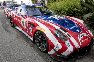 #50 Panoz Avezzano GT4 of Ian James, #51 Panoz Avezzano GT4 of Matt Keegan, Streets of Long Beach, Long Beach, CA.
 | Brian Cleary/SRO      