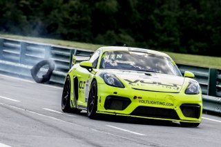 #77, Porsche 718 Cayman CS, Alan Brynjolfsson and Trent Hindman, GT4 East, VIRginia International Raceway, Alton VA
 | Brian Cleary/SRO
