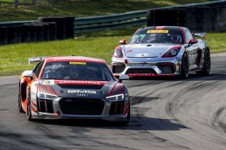 #04, Audi R8 LMS GT4, CJ Moses and James Sofronas, GT4, VIRginia International Raceway, Alton VA
 | Brian Cleary/SRO

