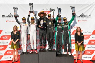 #91 Audi R8 LMS GT4 of Jeff Burton  

#16 BMW M4 GT4 of John Allen and Kris Wilson

#46 Porsche 718 Cayman CS MR of Mike Vess and John Capestro-Dubets

VIRginia International Raceway, Alton VA | Gavin Baker/SRO
