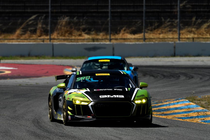 #2 Audi R8 LMS GT4 of Jason Bell James Sofronas 

SRO at Sonoma Raceway, Sonoma CA