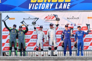 #19, Stephen Cameron Racing, BMW M4 GT4, Sean Quinlan and Gregory Liefooghe, #46 Porsche 718 Cayman CS MR of Mike Vess and John Capestro-Dubets  #47 Porsche 718 Cayman CS MR of Matt Travis and Jason Hart, SRO at Sonoma Raceway, Sonoma CA
 | SRO Motorsports Group