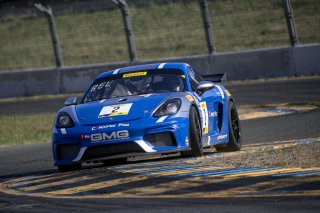 #2, GMG Racing, Porsche 718 Cayman CS MR, Jason Bell, Highway Systems, Osteria Kitchen + Bar, Gridsport, Franklin, SRO at Sonoma Raceway, Sonoma CA
 | Brian Cleary/SRO
