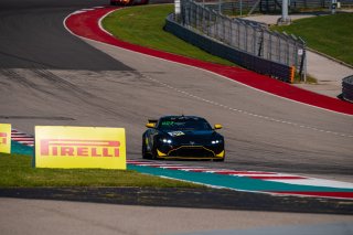 #210 Aston Martin Vantage GT4 of Michael Dinan, Flying Lizard Motorsports, GT4 Sprint Am, SRO America, Circuit of the Americas, Austin TX, September 2020.
 | SRO Motorsports Group