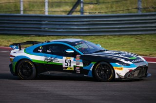 #59 Aston Martin Vantage GT4 of Paul Terry, Rearden Racing, GT4 Sprint, Am, SRO America, Circuit of the Americas, Austin TX, September 2020.
 | Sarah Weeks/SRO             