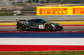 #10 McLaren 570s GT4 of Michael Cooper, Blackdog Speed Shop, GT4 Sprint Pro, SRO America, Circuit of the Americas, Austin TX, September 2020.
 | Sarah Weeks/SRO             
