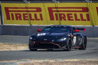 #21 Aston Martin Vantage GT4 of Michael Dinan and Robby Foley, Flying Lizard Motorsports, GT4 SprintX Pro-Am, 2020 SRO Motorsports Group - Sonoma Raceway, Sonoma CA
 | Brian Cleary/SRO
