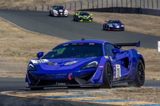 #30 McLaren 570s GT4 of Erin Vogel and Michael Cooper, Flying Lizard Motorsports, GT4 SprintX Pro-Am, 2020 SRO Motorsports Group - Sonoma Raceway, Sonoma CA
 | Brian Cleary/SRO