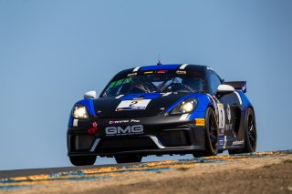 #2 Porsche 718 Cayman GT4 of Jason Bell and Andrew Davis, GMG Racing, GT4 SprintX Pro-Am,     
2020 SRO Motorsports Group - Sonoma Raceway, Sonoma CA | Fabian Lagunas/SRO