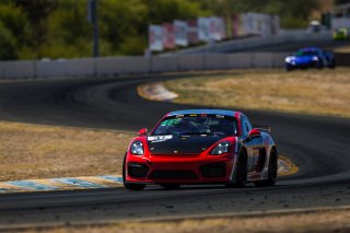 #37 Porsche Cayman CS MR of Charlie Belluardo and Jan Heylen, RS1, GT4 SprintX Pro-Am,   
2020 SRO Motorsports Group - Sonoma Raceway, Sonoma CA | Fabian Lagunas/SRO