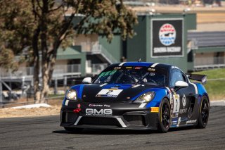 #2 Porsche 718 Cayman GT4 of Jason Bell and Andrew Davis, GMG Racing, GT4 SprintX Pro-Am, 2020 SRO Motorsports Group - Sonoma Raceway, Sonoma CA
 | Regis Lefebure/SRO                                       