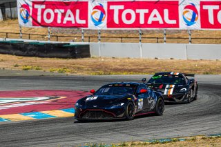 #21 Aston Martin Vantage GT4 of Michael Dinan and Robby Foley, Flying Lizard Motorsports, GT4 SprintX Pro-Am, 2020 SRO Motorsports Group - Sonoma Raceway, Sonoma CA
 | Brian Cleary      