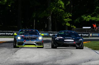 #66 Porsche 718 Cayman GT4 of Spencer Pumpelly, TRG, GT4 Sprint, SRO America, Road America, Elkhart Lake, WI, August 2020.
 | Sarah Weeks/SRO             