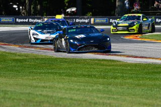 #21 Aston Martin Vantage GT4 of Michael Dinan and Robby Foley, Flying Lizard Motorsports, GT4 SprintX Pro-Am, SRO America, Road America, Elkhart Lake, WI, August 2020.
 | SRO Motorsports Group