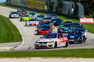 #82 BMW M4 GT4 of James Walker Jr and Bill Auberlen, BimmerWorld, GT4 SprintX Pro-Am,   SRO America, Road America,  Elkhart Lake,  WI, July 2020. | Fabian Lagunas/SRO