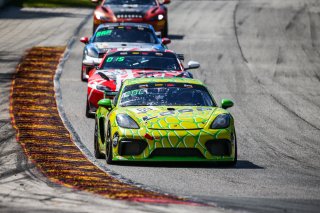 #69 Porsche 718 Cayman GT4 of Tom Collingwood and John Tecce, BGB Motorsports, GT4 SprintX Am, SRO America, Road America, Elkhart Lake, WI, August 2020.
 | Sarah Weeks/SRO             