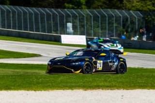 #210 Aston Martin Vantage GT4 of Michael Dinan, Flying Lizard Motorsports, GT4 Sprint Am,  SRO America, Road America,  Elkhart Lake,  WI, July 2020. | Fabian Lagunas/SRO