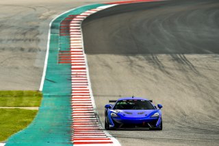 #30 McLaren 570s GT4 of Erin Vogel and Michael Cooper,  Flying Lizard Motorsports, GT4 SprintX Pro-Am,   
2020 SRO Motorsports Group - COTA2, Austin TX
Photographer: Gavin Baker/SRO | &copy; 2020 Gavin Baker

