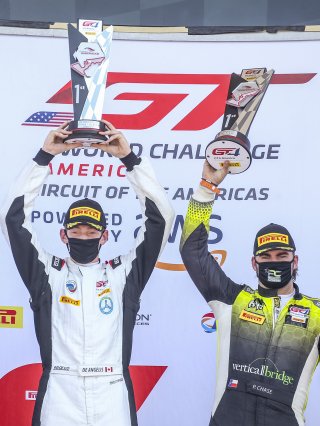 #51 Panoz Esperante Avezzano of Preston Calvert and Roman De Angelis, Panoz Racing, GT4 Sprint-X, Pro-Am, SRO America, Circuit of the Americas, Austin TX, September 2020.
 | Brian Cleary/SRO