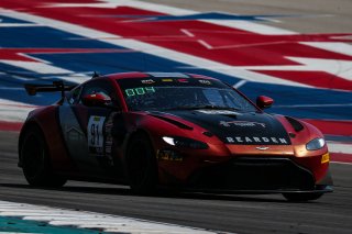 #91 Aston Martin Vantage GT4 of Jeff Burton and Vesko Kozarov, Rearden Racing, GT4 SprintX Pro-Am, SRO America, Circuit of the Americas, Austin TX, September 2020.
 | Sarah Weeks/SRO             