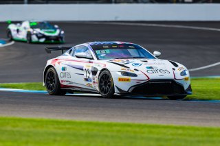 #15 Aston Martin Vantage GT4 of Bryan Putt and Kenton Koch, Bsport Racing, GT4 SprintX Pro-Am, SRO, Indianapolis Motor Speedway, Indianapolis, IN, September 2020. | Fabian Lagunas/SRO