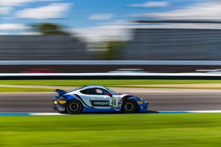 #48 Porsche 718 Cayman GT4 of Jason Hall, NOLASPORT, GT 4 Sprint Am, SRO, Indianapolis Motor Speedway, Indianapolis, IN, September 2020. | Fabian Lagunas/SRO