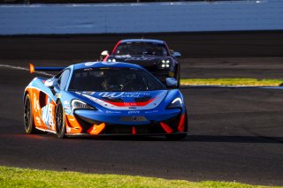 #36 McLaren 570s GT4 of Colin Mullan and Jarett Andretti, Andretti Autosport, GT4 SprintX, Pro-Am, SRO, Indianapolis Motor Speedway, Indianapolis, IN, September 2020.
 | Brian Cleary/SRO