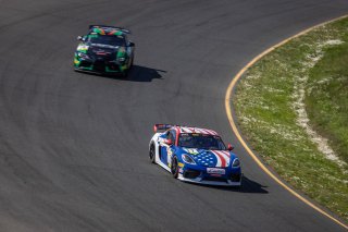 #17 Porsche 718 Cayman GT4 CLUBSPORT MR of James Rappaport and Robert Orcutt, TRG-The Racers Group, Am, Pirelli GT4 America, Pirelli GT4 America, SRO America Sonoma Raceway, Sonoma, CA, March 2021.   | 2021 Regis Lefebure                                       