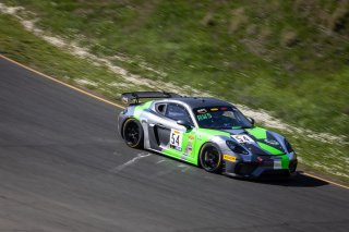 #54 Porsche Cayman GT4 CLUBSPORT-MR of Tim Pappas and Jeroen Bleekemolen, Black Swan Racing, Pro-Am, Pirelli GT4 America, SRO America Sonoma Raceway, Sonoma, CA, March 2021.   | 2021 Regis Lefebure                                       