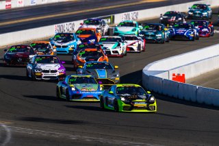 #47 Porsche 718 Cayman GT4 CLUBSPORT MR of Matt Travis and Jason Hart, NOLASPORT, Pro-Am, Pirelli GT4 America, SRO America Sonoma Raceway, Sonoma, CA, March 2021.   | Fabian Lagunas 2021