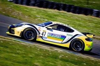 #47 Porsche 718 Cayman GT4 CLUBSPORT MR of Matt Travis and Jason Hart, NOLASPORT, Pro-Am, Pirelli GT4 America, SRO America Sonoma Raceway, Sonoma, CA, March 2021.   | Brian Cleary/BCPix.com