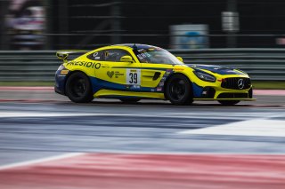 #39 Mercedes-AMG GT4 of Chris Cagnazzi and Guy Cosmo, RENNTech Motorsports, Pro-Am, Pirelli GT4 America, SRO America, Circuit of the Americas, Austin, Texas, April May 2021. | Fabian Lagunas/SRO