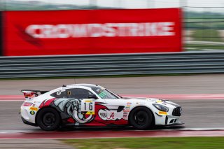 #16 Mercedes-AMG GT4 of John Allen and Kris Wilson, Capstone Motorsports, Am, Pirelli GT4 America, SRO America, Circuit of the Americas, Austin, Texas, April May 2021. | Sarah Weeks/SRO             