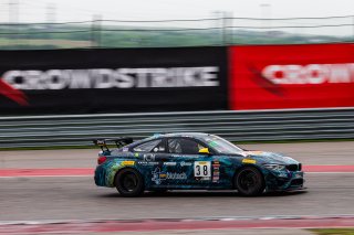 #38 BMW M4 GT4 of Nick Wittmer and Tomas Mejia, ST Racing, SL, Pirelli GT4 America, SRO America, Circuit of the Americas, Austin, Texas, April May 2021. | Sarah Weeks/SRO             